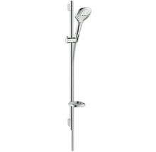 Brausegarnitur hansgrohe Raindance Select E 120 3jet chrom weiß glänzend Brausestangenlänge 1008 mm 26621400
