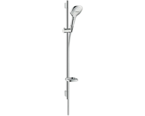 Brausegarnitur hansgrohe Raindance Select E 120 3jet chrom weiß glänzend Brausestangenlänge 1008 mm 26621400 Brausegarnitur hansgrohe Raindance Select E 120 3jet chrom weiß glänzend Brausestangenlänge 1008 mm 26621400