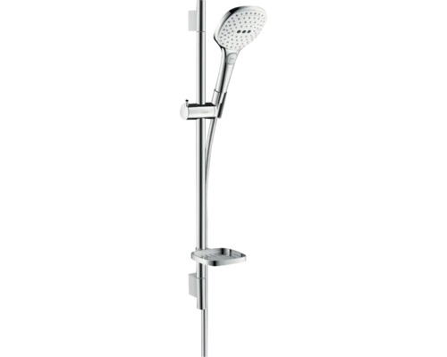 Brausegarnitur hansgrohe Raindance Select E 120 3jet chrom weiß glänzend Brausestangenlänge 718 mm 26620400 Brausegarnitur hansgrohe Raindance Select E 120 3jet chrom weiß glänzend Brausestangenlänge 718 mm 26620400