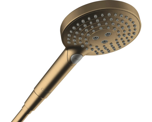Handbrause hansgrohe Raindance Select S 120 3jet PowderRain rund Ø 130 mm brushed bronze 26014140