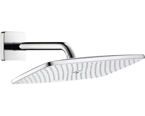 Set de pommeau de douche hansgrohe Raindance E 360 Air 1jet carré 339 x 360 mm avec bras de douche chrom 27371000