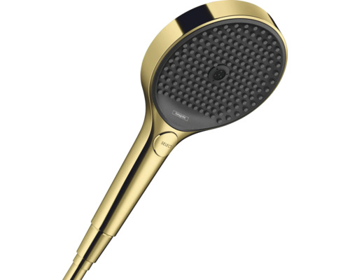 Handbrause hansgrohe Rainfinity 130 3jet EcoSmart rund Ø 130 mm polished gold optic 26865990