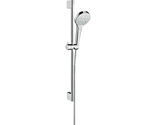Ensemble barre de douche hansgrohe Croma Select S 110 Multi chrome blanc brillant longueur de barre 669 mm 26560400