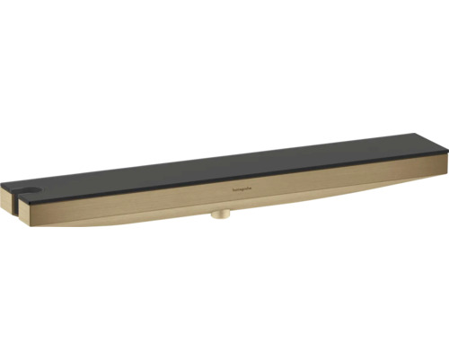 hansgrohe Rainfinit yWandanschluss Porter 500 mit Brausehalter links und Duschablage bronze gebürstet 26843140
