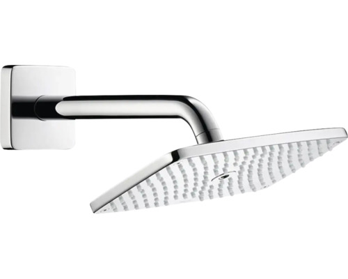 Set de pommeau de douche hansgrohe Raindance E 240 Air 1jet carré 321 x 250 mm avec bras de douche chrom 27370000
