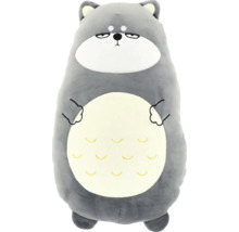 Grauer Kuscheltier-Hund als Kissen