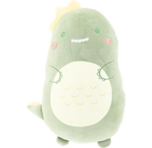 Grünes Dinosaurier Stofftier mit gelben Akzenten