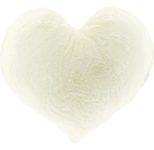 Herzförmiges Zierkissen aus Kunstfell