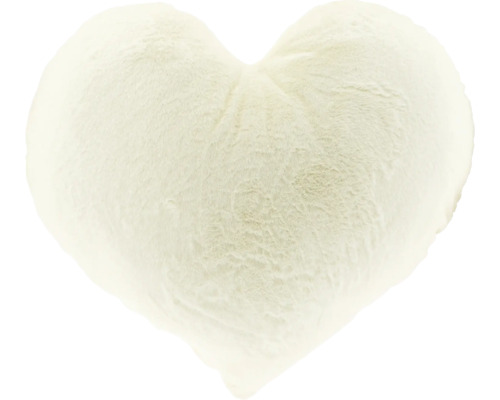 Herzförmiges Zierkissen aus Kunstfell