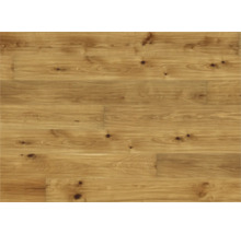 Parquet en bois de chêne avec nœuds.