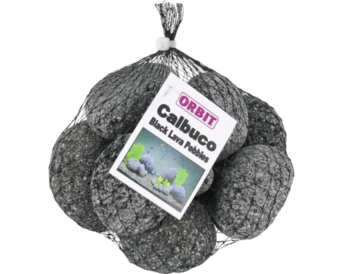 Orbit Calbuco pierres de lave noires en filet pour aquariums