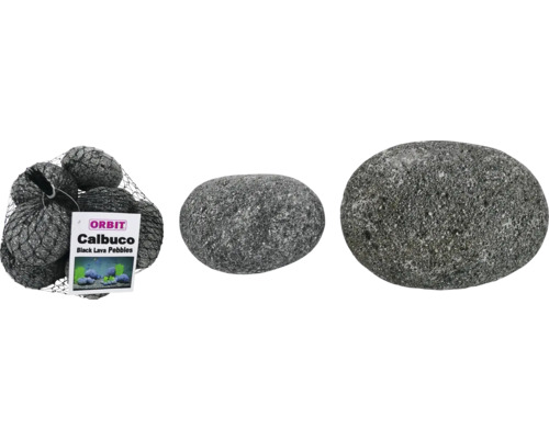 Galets de lave Orbit Calbuco, graviers de lave noirs en filet et en vrac