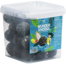 Seau de boules énergétiques Wunder pour oiseaux sauvages et climat, poids net 2,5 kilogrammes