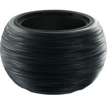 Runder Pflanzkübel mit gewickelter Optik