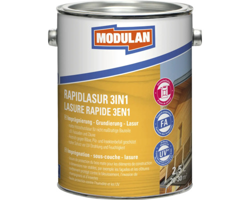 Lasure express MODULAN 3en1 FS noyer 2,5 l