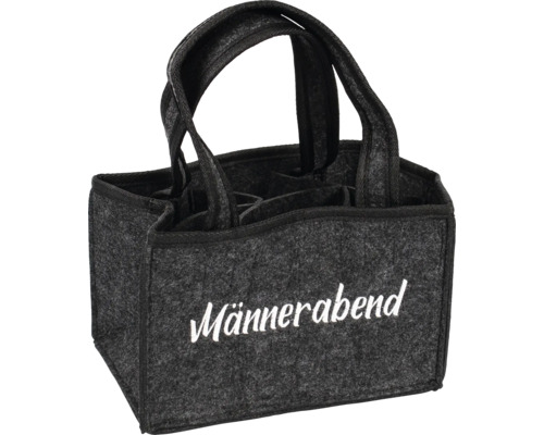 Flaschentasche aus Filz mit der Aufschrift Männerabend