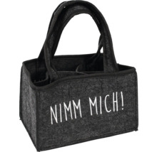 Aufbewahrungskorb aus Filz mit der Aufschrift Nimm Mich!