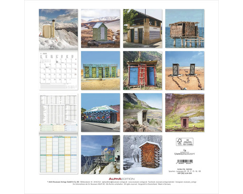 Kalender mit Fotos von Toiletten rund um die Welt