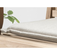 Coussin décoratif sur chaise en bois avec plante