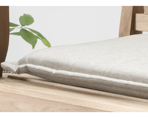 Coussin décoratif sur chaise en bois avec plante