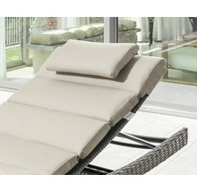 Chaise longue de jardin avec coussin et dossier réglable