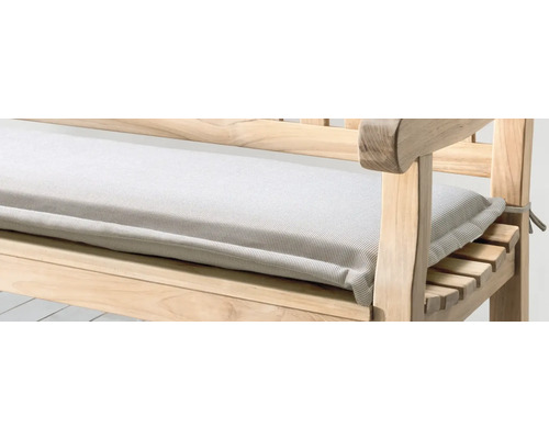 Banc de jardin avec coussin rayé