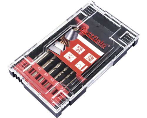 Metallbohrer Set mit verschiedenen Größen in Kunststoffbox