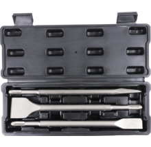 Jeu de burins dans une valise de rangement