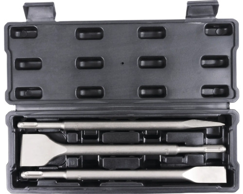 Jeu de burins dans une valise de rangement