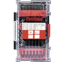 Jeu d''embouts Pattfield dans une boîte de rangement transparente