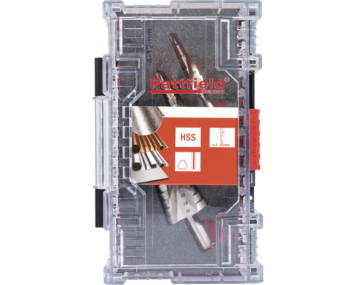 Jeu de forets étagés Pattfield Ergo Tools dans un coffret