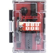 Pattfield Jeu de fraises pour bois et métal dans un coffret transparent