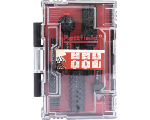 Pattfield Jeu de fraises pour bois et métal dans un coffret transparent