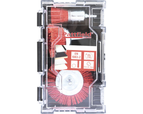 Jeu de brosses métalliques Pattfield dans un emballage transparent