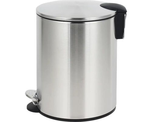 Treteimer aus Edelstahl mit Deckel und Fußpedal