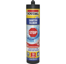 Mastic silicone sanitaire Soudal pour salles de bains et cuisines