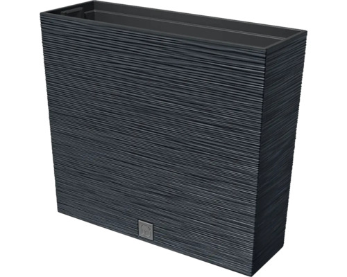 Jardinière rectangulaire avec structure de lignes horizontales