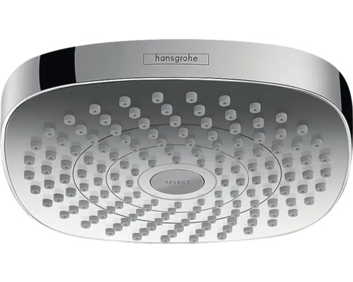 Kopfbrause hansgrohe Croma Select E 180 2jet EcoSmart eckig 208 x 210 mm chrom 26528000