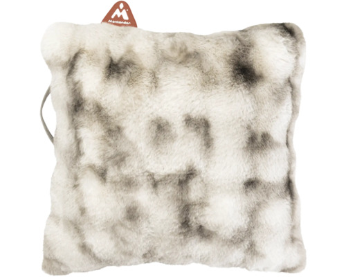 Coussin chauffant taupe convient aux patchs chauffants, 5-6 heures, 45x45 cm Coussin décoratif en fausse fourrure