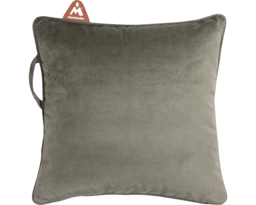 Coussin chauffant marron convient aux patchs chauffants, 5-6 heures, 45x45 cm Coussin décoratif en velours avec poignée de transport et logo Montandor