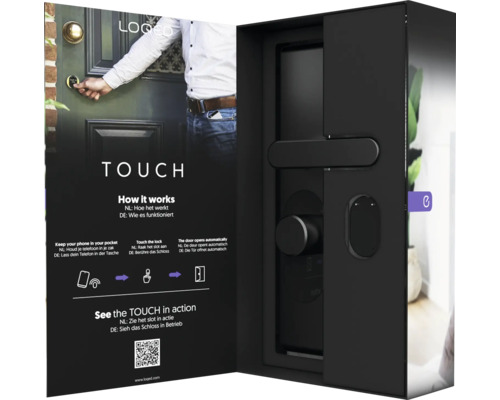 Loqed Touch Kit de serrure de porte dans un emballage ouvert
