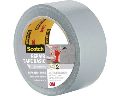 Ruban adhésif en tissu 3M™ Gaffa Tape argent 50 mm x 50 m Rouleau de ruban toilé Scotch 50 mm x 50 m