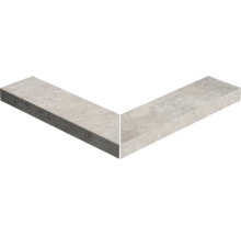 FLAIRSTONE Poolumrandung Beckenrandstein Loft Grey Aussen-Eckstück 90° grau 60 cm x 15 cm x 5 cm