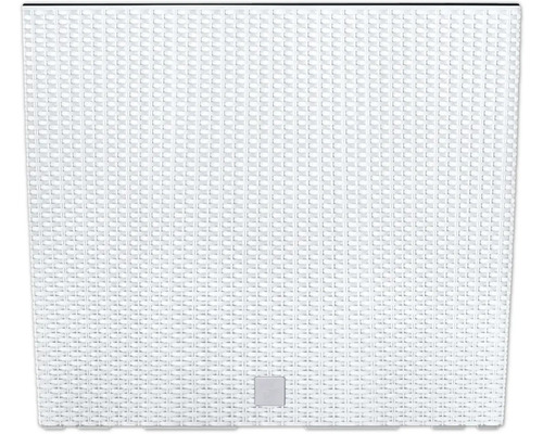 Pflanzkübel RATO CASE Kunststoff 58 x 18 x 49,8 cm weiß inkl. Pflanzeinsatz Quadratischer Pflanzkasten aus Rattan
