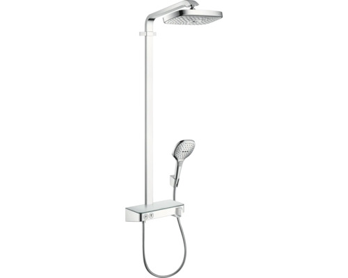Colonne de douche avec thermostat hansgrohe Raindance Select E 300 2jet EcoSmart chrome brillant 27283000