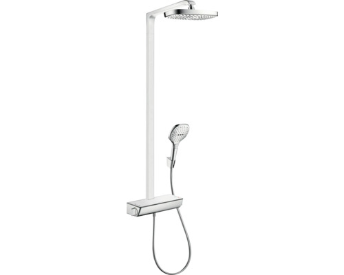 Colonne de douche avec thermostat hansgrohe Raindance Select E 300 2jet EcoSmart chrome brillant 27282000