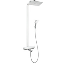 Duschsäule inkl. Badewannenthermostat hansgrohe Raindance E 360 1jet chrom/weiß matt 27113400
