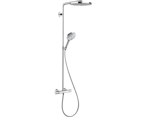 Colonne de douche avec thermostat hansgrohe Raindance Select S 240 2jet chrome/blanc mat 27129400