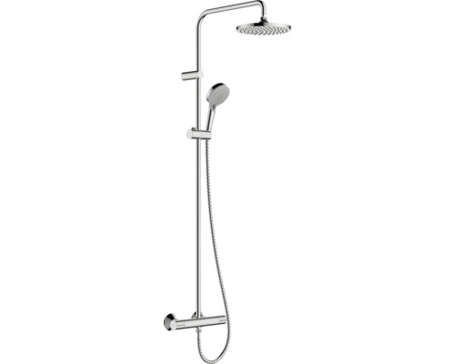 Duschsäule inkl. Thermostat hansgrohe Vernis Blend 200 1jet EcoSmart+ chrom glänzend 26318000