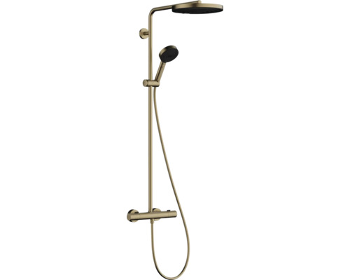 Duschsäule inkl. Thermostat hansgrohe Pulsify S Puro 260 1jet EcoSmart bronze gebürstet 24237140